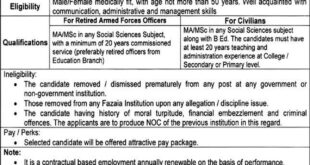 Fazaia School And Colleges jobs